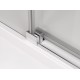 Cabina de dus dreptunghiulara CADURA 140 x 90 cm cu usa culisanta cu inchidere soft close si perete lateral fix SANSWISS