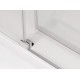 Cabina de dus dreptunghiulara CADURA 140 x 90 cm cu usa culisanta cu inchidere soft close si perete lateral fix SANSWISS