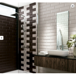 Faianta Bisel Cacao, tip Metro, Lucioasa 10 x 30 cm, Ribesalbes