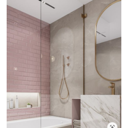 Faianta Bisel Rosa, tip Metro, Lucioasa 10 x 30 cm, Ribesalbes