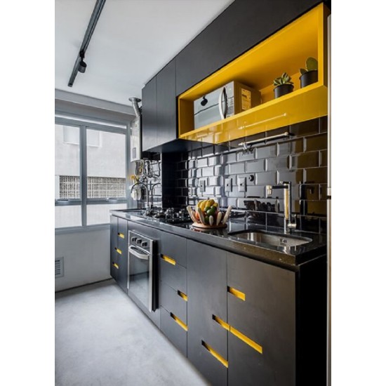 Faianta Bisel Negru, tip Metro, Mata 10 x 30 cm, Ribesalbes