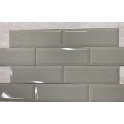 Faianta Bisel Grey, tip Metro, Lucioasa 10 x 30 cm, Ribesalbes