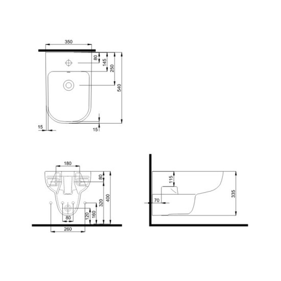 Kolo, Traffic, bideu suspendat alb