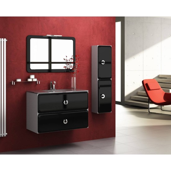 Mobilier Cosmos 90 cm Negro-Plata