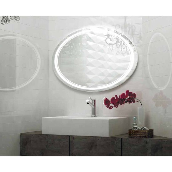 Oglinda cu iluminare LAURA OVAL 100 x 69 cm