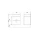 Mobilier TWINS 50 negru mat,doua sertare KOLO
