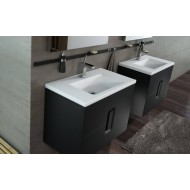 Mobilier TWINS 80 negru mat,doua sertare KOLO