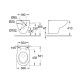 Set Vas Wc BAU CERAMIC RIMLESS suspendat cu Capac soft close GROHE