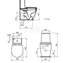 Vas Wc CONNECT SPACE BTW IDEAL STANDARD