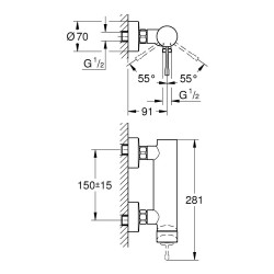 Baterie dus ESSENCE GROHE