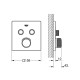 Ornament GROHTHERM SMARTCONTROL patrat, crom