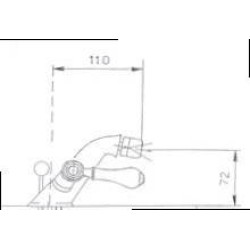 Baterie bideu EPOCA 818, Crom