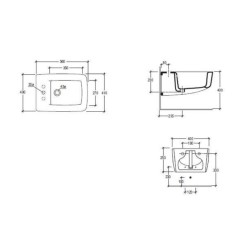 Bideu Lilac Suspendat, Negru