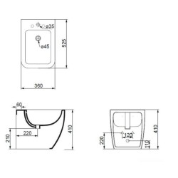 Bideu Brio Stativ, Alb