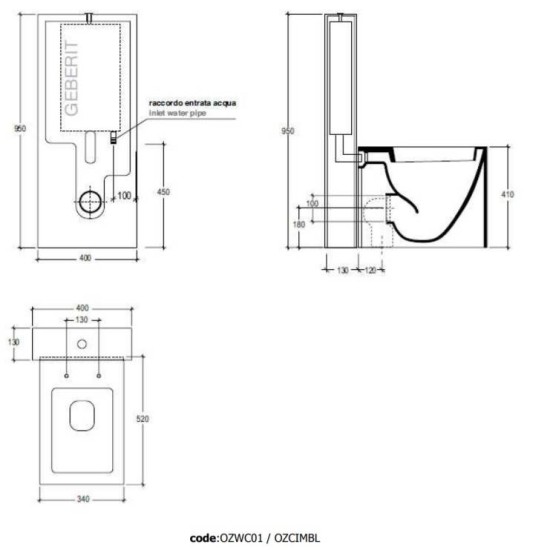 Vas Wc Oz cu Rezervor si Capac Soft Close, Alb