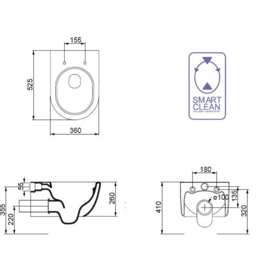 Vas Wc Like Suspendat cu Capac Soft Close, Alb