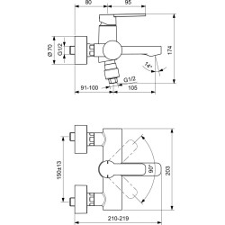 Baterie cada GIO IDEAL STANDARD