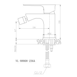 Baterie bideu LAVEO BLV6-N NEGRU CASABLANCA