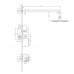 Sistem de dus ingropat LAVEO BLV77P CASABLANCA