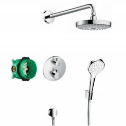 Sistem de dus incastrat DESIGN CROMA SELECT S / ECOSTAT S termostatic HANSGROHE