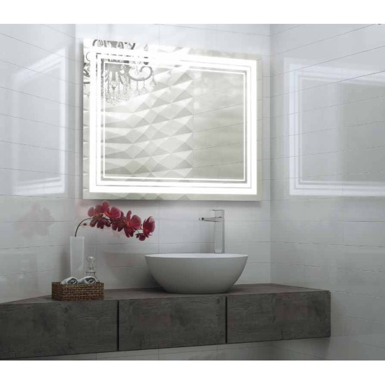 Oglinda cu iluminare BELLA 80 x 80 cm