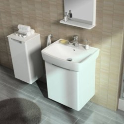 Mobilier REKORD cu lavoar 50 cm alb lucios