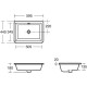 Lavoar STRADA 60 x 43 cm montaj sub blat IDEAL STANDARD