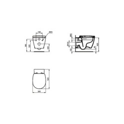 Vas WC CONNECT RIMLESS suspendat IDEAL STANDARD