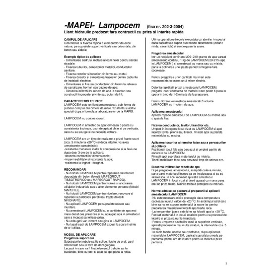 Lampocem 25 kg
