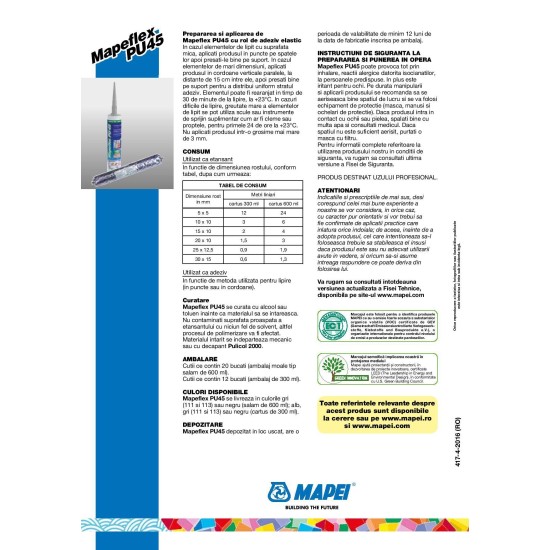 Mapeflex PU45 600 ml