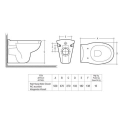 Vas Wc KARLA suspendat RAK CERAMICS
