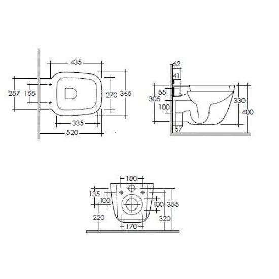 Set Vas Wc ONE suspendat RAK CERAMICS