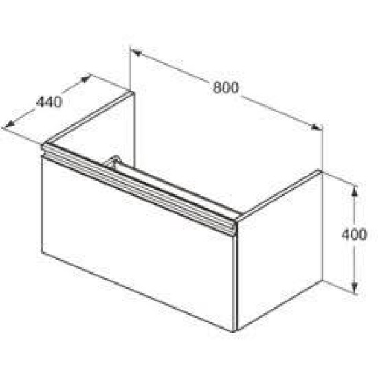 Mobilier TESI 80 alb lucios IDEAL STANDARD