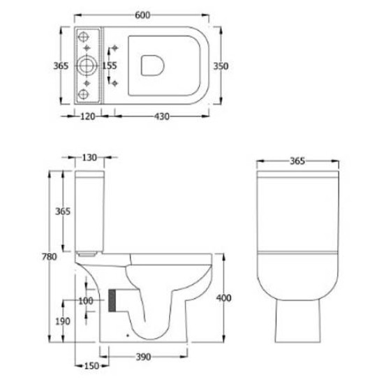 Rezervor WC SERIE 600 RAK CERAMICS