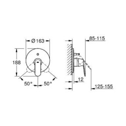 Baterie cada ingropata EUROMART COSMOPOLITAN GROHE