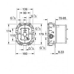 Corp incastrat termostatic GROHE RAPIDO T