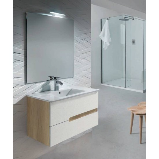Mobilier CUNEO culoarea ROBLE OLMO-PINO BLANCO 60 cm