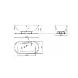 Cada Comodo 1850 x 900 cm alb