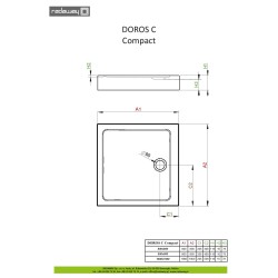 Cadita de dus patrata DOROS C COMPACT 90 x 90 cm RADAWAY