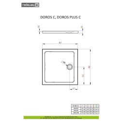 Cadita de dus patrata DOROS C 90 x 90 cm RADAWAY