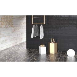 Gresie LARVIK BLACK 20 x 120 cm