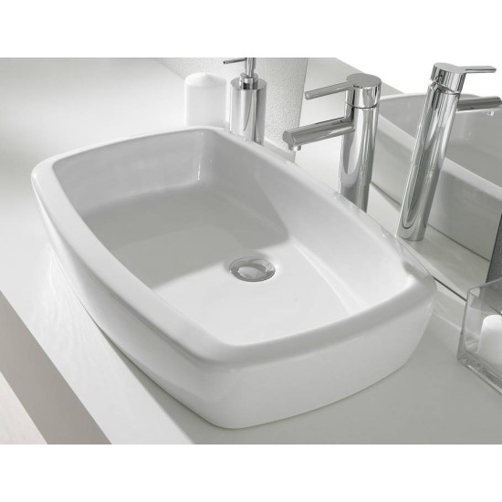 Lavoar EOS dreptunghiular 59.3 x 39.5 cm, fara gaura pentru baterie GALA